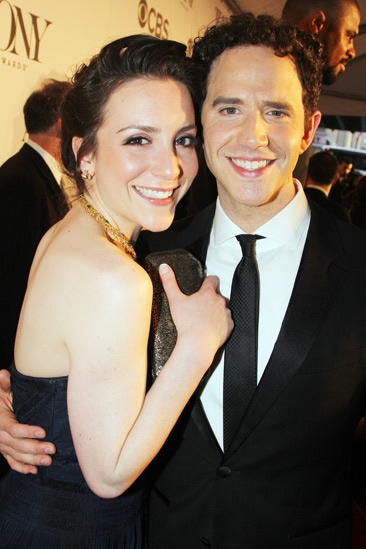 Tony Red Carpet- Jessica Hershberg- Santino Fontana