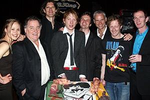 Inishmore Broadway Opening - cast with cake