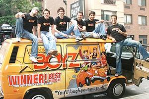 Photo Op - Altar Boyz New Van - guys on van