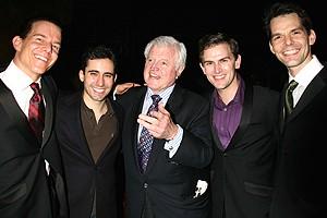 Photo Op - Ted Kennedy at Jersey Boys - Christian Hoff - John Lloyd Young - Ted Kennedy - Daniel Reichard - J. Robert Spencer - 2