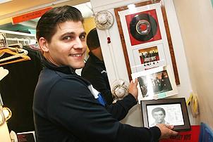 Photo Op - Jersey Boys in SF - Deven May (records and wall stuff)