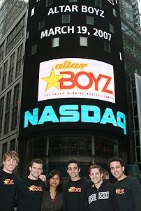 Photo Op - Altar Boyz bless the NASDAQ - Landon Beard - Kyle Dean Massey - Maribel Aber - Eric Schneider - Zach Hanna - Carlos Encinias