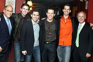 Photo Op - Jersey Boys does Actors' Fund benefit 2007 - Steve Kalafer - Daniel Reichard - John Lloyd Young - Christian Hoff - J. Robert Spencer - Joseph Benincasa