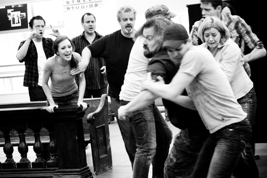 <i>Bonnie & Clyde</i> Rehearsal -  Laura Osnes – Tad Wilson – Jeremy Jordan 