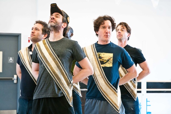Peter and the Starcatcher Rehearsal – David Rossmer – Kevin Del Aguila – Carson Eldrod – Christian Borle