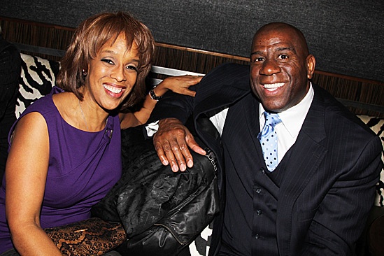 Magic.Bird Opening Night – Gayle King – Magic Johnson 