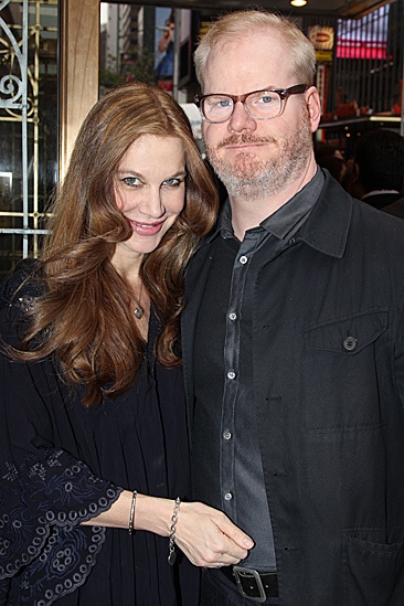 One Man, Two Guvnors opening night – Jim Gaffigan and wife 