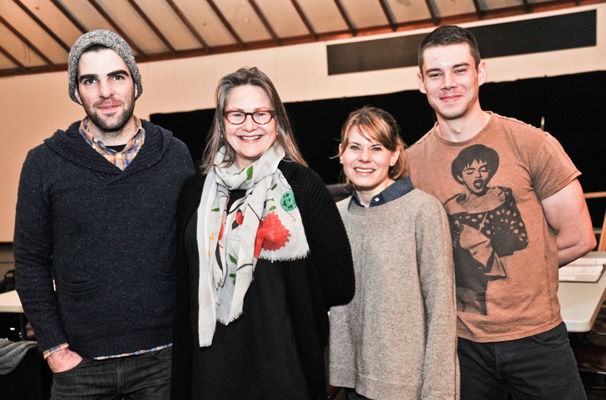 ‘The Glass Menagerie’ Rehearsal — Zachary Quinto — Cherry Jones — Celia Keenan-Bolger — Brian J. Smith