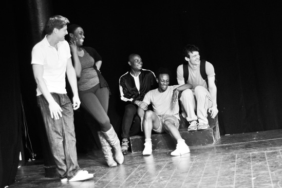 Hit the Wall Rehearsal- Sean Allan Krill,-Carolyn Michelle Smith- Nathan Lee Graham-Gregory Haney-Ben Diskant