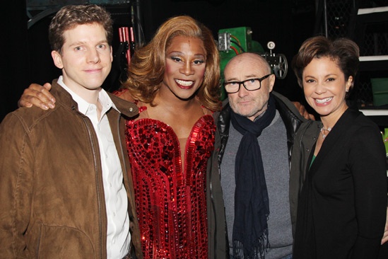 Phil Collins at ‘Kinky Boots’ — Stark Sands — Billy Porter — Phil Collins — Dana Tyler