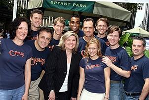 Photo Op - Broadway in Bryant Park 07-26-07 - cast of curtains backstage