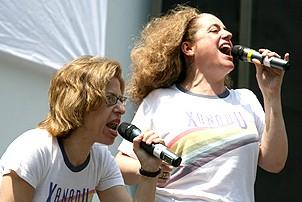 Photo Op - Broadway in Bryant Park 07-26-07 - Jackie Hoffman - Mary Testa