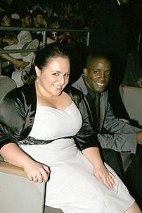 Photo Op - Hairspray sing-a-long launch - Nikki Blonsky - Elijah Kelley (in theater seats)
