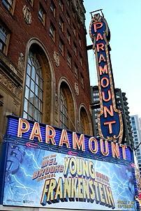 Photo Op - Young Frankenstein opens in Seattle - paramount marquee