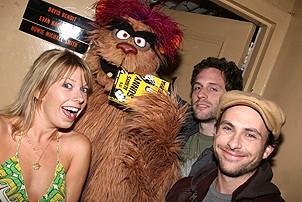 Photo Op - It's Always Sunny in Philadelphia at Avenue Q - Mary Elizabeth Ellis - Trekkie Monster -  Glenn Howerton - Charlie Day -1 