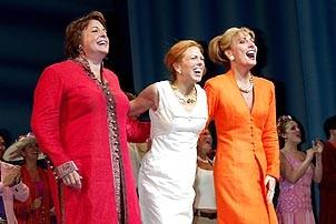 Photo Op - Mamma Mia! Fed Ex Event - cc - Gina Ferrall - Carolee Carmello - Judy McLane