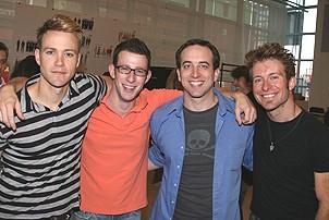 Photo Op - Cry-Baby Rehearsal - Christopher Hanke - Nick Blaemire - Peter Matthew Smith - Colin Cunliffe