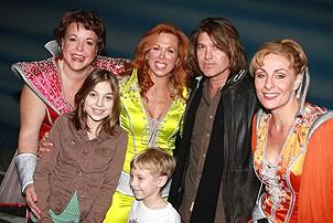 Photo Op - Miley Cyrus at Mamma Mia! - Gina Ferrall - Carolee Carmello- Billy Ray Cyrus - Judy McLane - son and daughter 