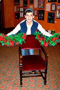 Photo Op - Holidays at Jersey Boys - Michael Longoria (presenting the chair)