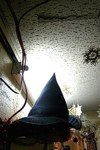 Holidays at Wicked 2007 - decorations with witch hat