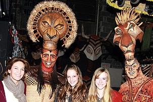 Diane Lane at Lion King - Diane Lane - daughter Eleanor - Nathaniel Stampley - Derek Smith 