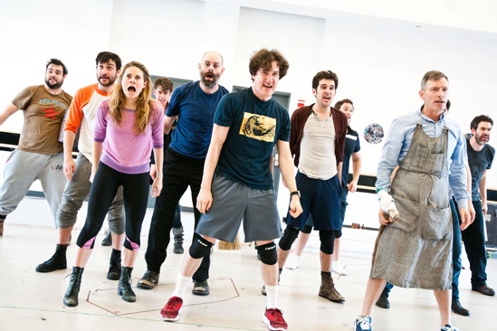 Peter and the Starcatcher Rehearsal – The Company sings out