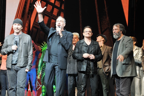 Spider-Man - 1000th Performance - The Edge - Phillip William McKinley - Bono - Michael Cohl