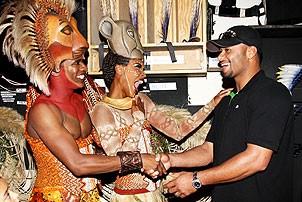 Johan Santana at Lion King - Dashaun Young - Kissy Simmons - Johan Santana