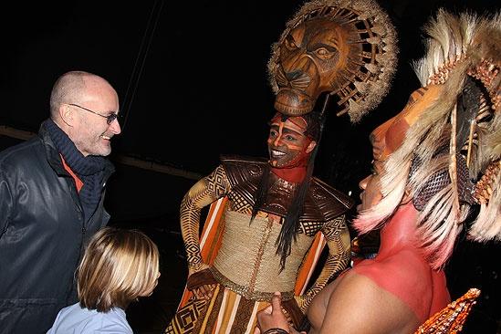Kathie Lee Gifford and Phil Collins at the Lion King – Dashaun Young – Nathaniel Stampley – Phil Collins – Son