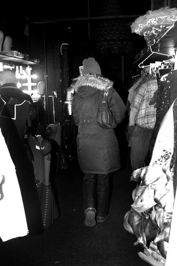 Sutton Foster backstage at Shrek – walking in