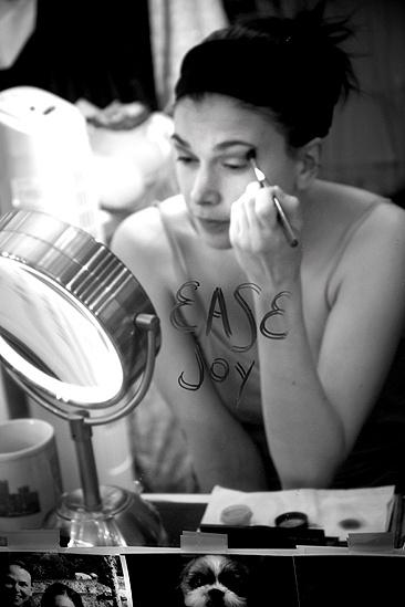 Sutton Foster backstage at Shrek – ease and joy
