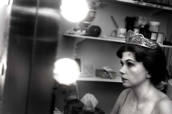 Sutton Foster backstage at Shrek – looking