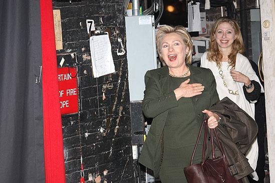 Hillary Clinton at Billy Elliot – entrance