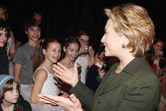 Hillary Clinton at Billy Elliot – meeting