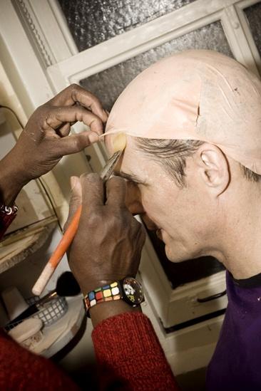 Howard McGillin Phantom transformation – gluing the wig cap