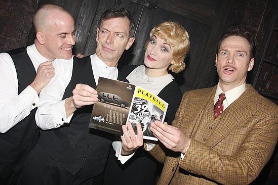 The 39 Steps at Helen Hayes Theater – Jeffrey Kuhn – Arnie Burton – Francesca Faridany – Sean Mahon