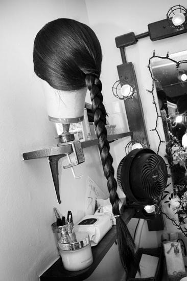 Nicole Parker Backstage at Wicked – braid