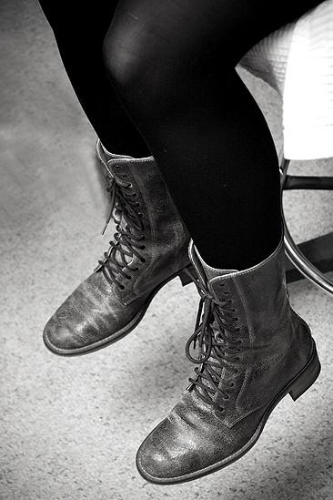 Nicole Parker Backstage at Wicked – boots