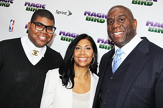 Magic.Bird Opening Night – E.J. Johnson – Cookie Johnson – Magic Johnson