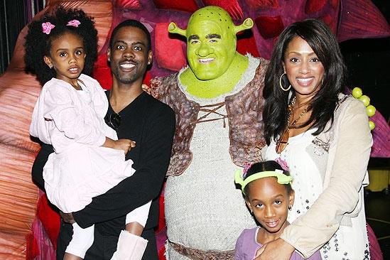 Chris Rock and Family at Shrek the Musical – Chris Rock – Lola Simone – Zahra Savannah – Malaak Compton – Brian d’Arcy James