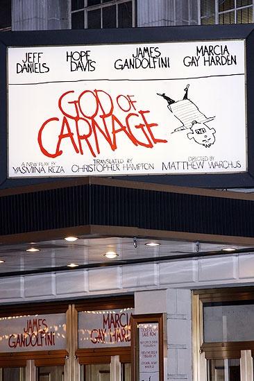God of Carnage Opening Night – Marquee