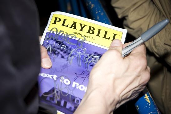Next to Normal stage door – Ripley sig