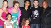 It&rsquo;s a family affair as Corbin Bleu&rsquo;s parents and sisters join him in congratulating Drew Seeley backstage at the Lunt-Fontanne Theatre.