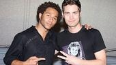 Corbin and Drew (in a&nbsp;Full House&nbsp;T-shirt we crave!)&nbsp;strike a pop-star worthy pose.
