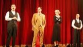 &ldquo;39 Steps&rdquo; original cast member Arnie Burton (with co-stars Sean Mahon, Jill Paice and Jeffrey Kuhn) explains to the audience that they&rsquo;ll be judging the show&rsquo;s second annual Hitchcock Lookalike Contest.