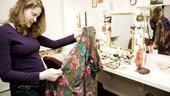 Another keepsake is a flowered robe patched with bits of fabric from the costumes of every show Christiane Noll has ever done. &nbsp;