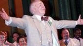 The utterly charming Jim Norton, who plays Finian McLonergan, greets his ovation with open arms.