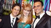 Finian&rsquo;s fierce trio of talent: Christopher Fitzgerald, Kate Baldwin and Cheyenne Jackson.