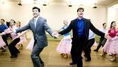 Leading men Tony Yazbeck and James Clow wish everyone a &ldquo;Happy Holiday&rdquo;&mdash;complete with good old-fashioned dancing.