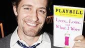 Matthew Morrison at Love, Loss and What I Wore - Matthew Morrison 